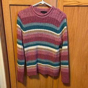Carolyn Taylor Pink and Blue Striped Sweater